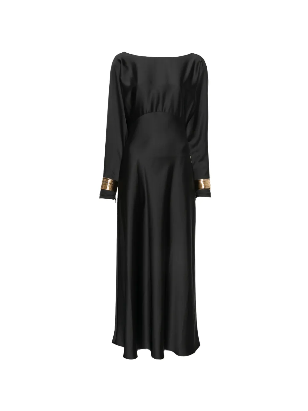 IMPERIAL robe longue à col v au dos - Noir IMPERIAL robe longue à col v au dos - Noir