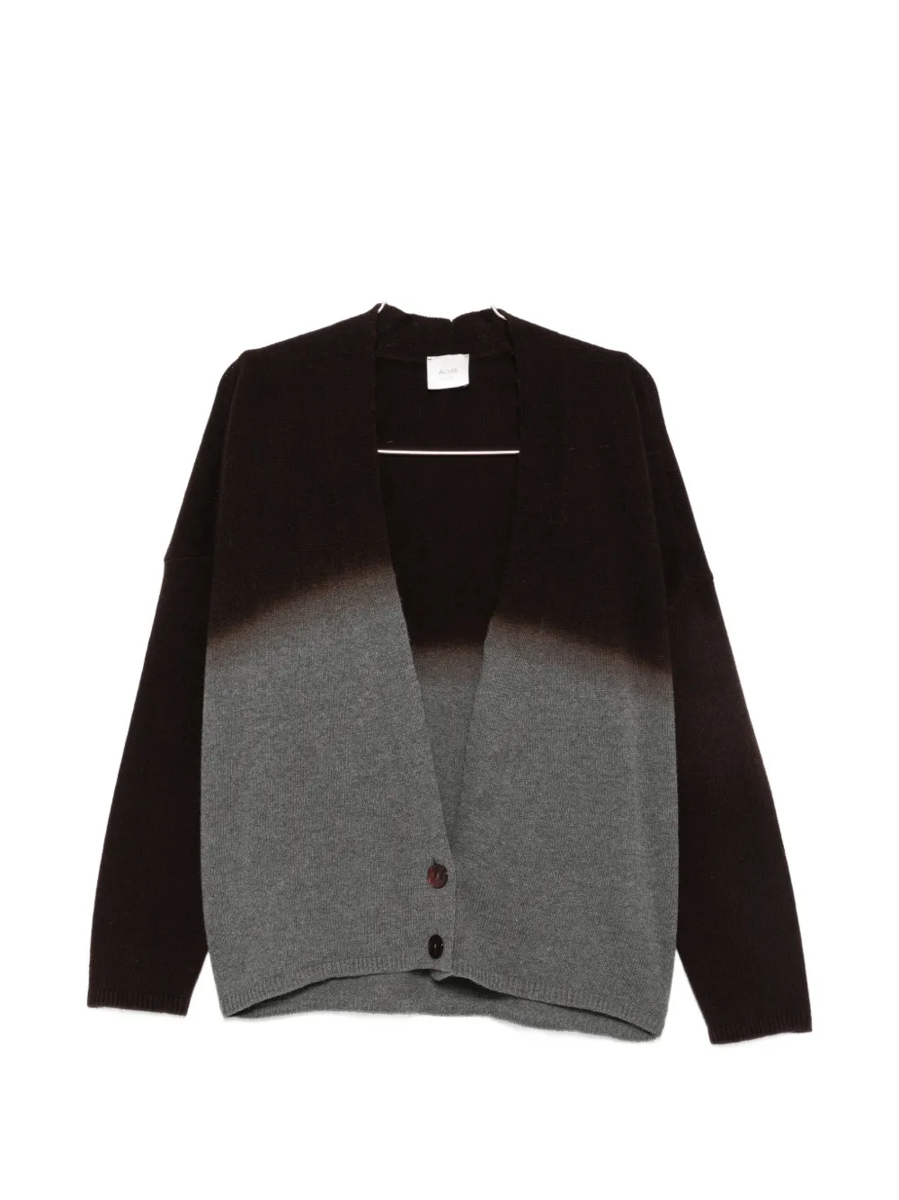 Alysi gradient-effect V-neck cardigan - Braun
