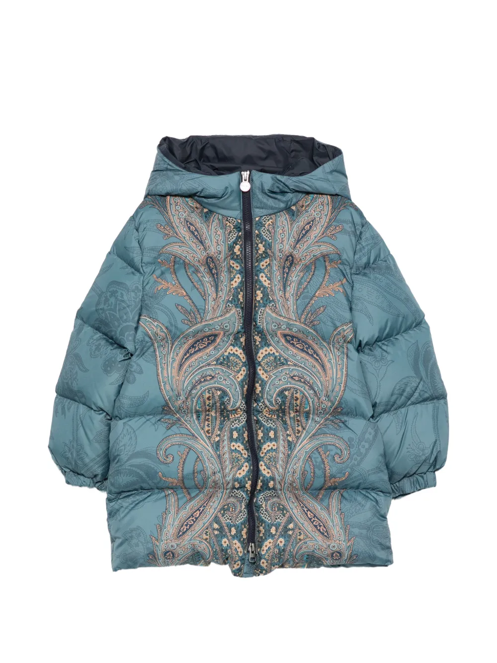 ETRO KIDS Gefütterte Jacke mit Paisleymuster - Blau