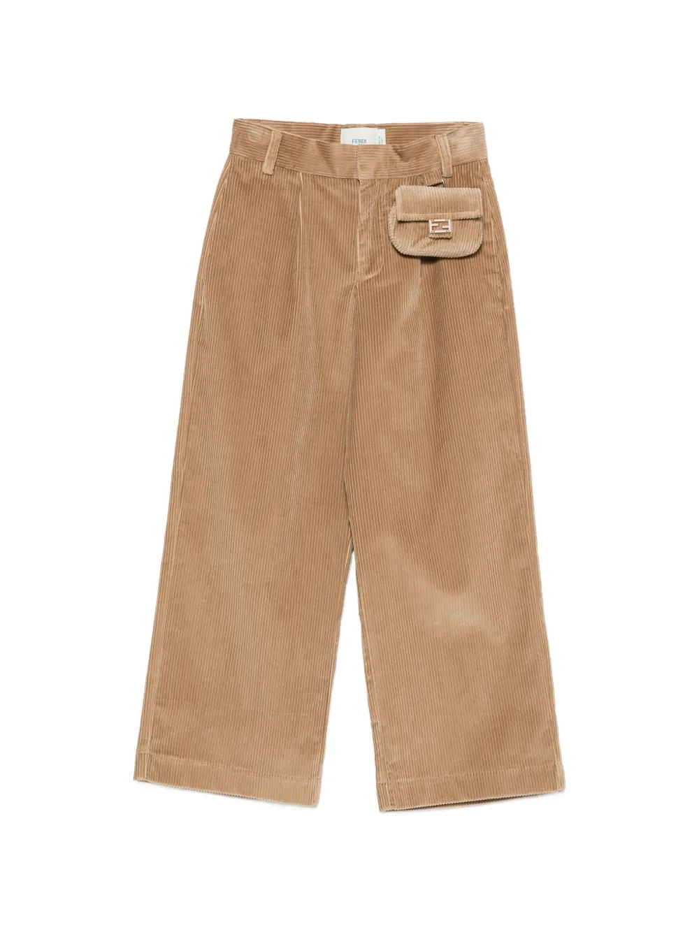 Fendi Kids corduroy trousers - Marrone