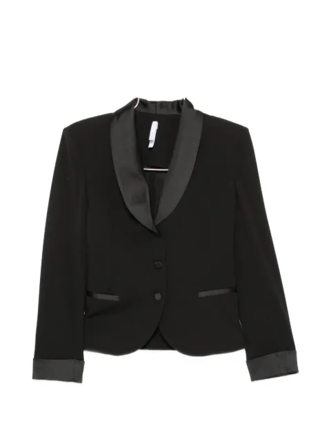 IMPERIAL satin-trim single-breasted jacket