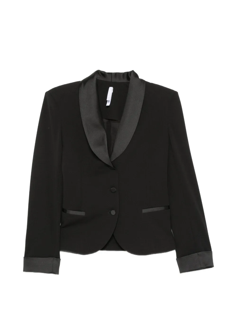 IMPERIAL satin-trim single-breasted jacket