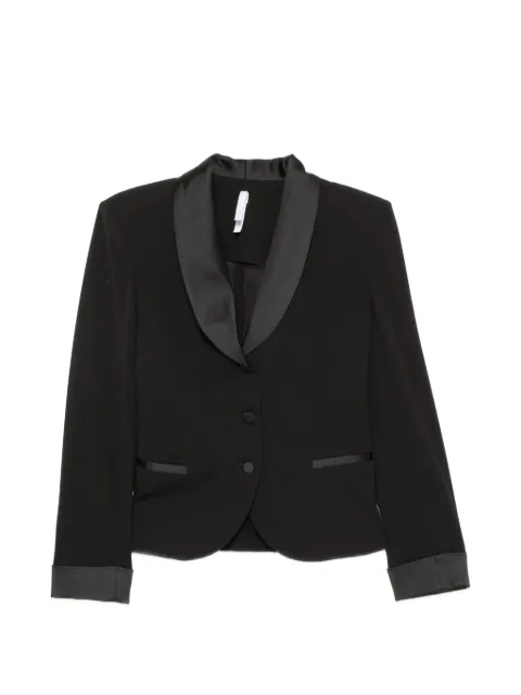 IMPERIAL satin-trim single-breasted jacket
