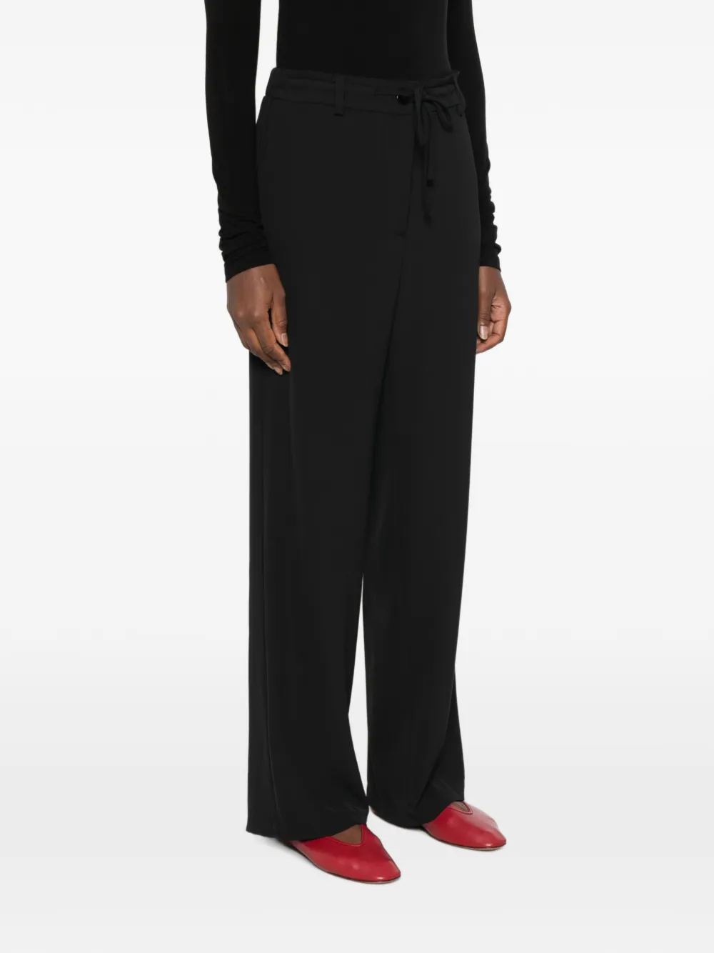 IMPERIAL Broek met wijde pijpen Zwart