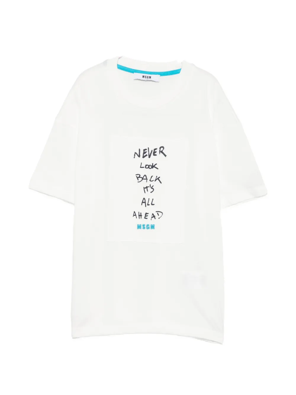 MSGM Kids slogan-print jersey T-shirt - Bianco
