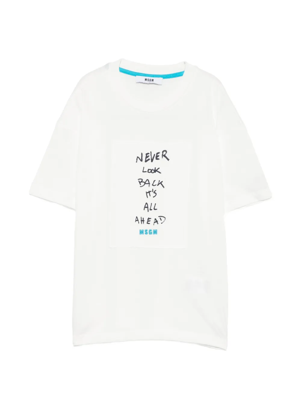 MSGM Kids slogan-print jersey T-shirt - Bianco