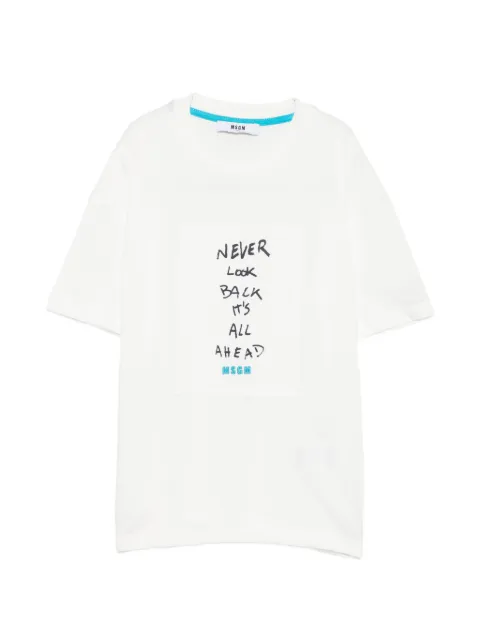 MSGM Kids slogan-print jersey T-shirt