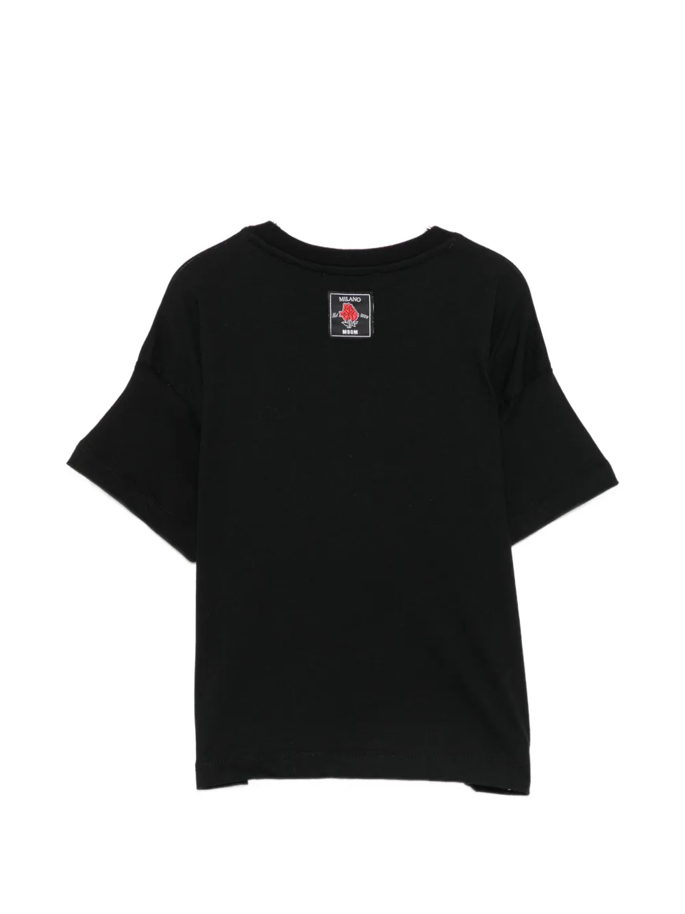 MSGM Kids T-shirt met logopatch Zwart
