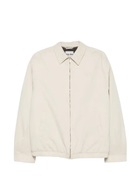 Miu Miu Jacke mit Logo-Stickerei