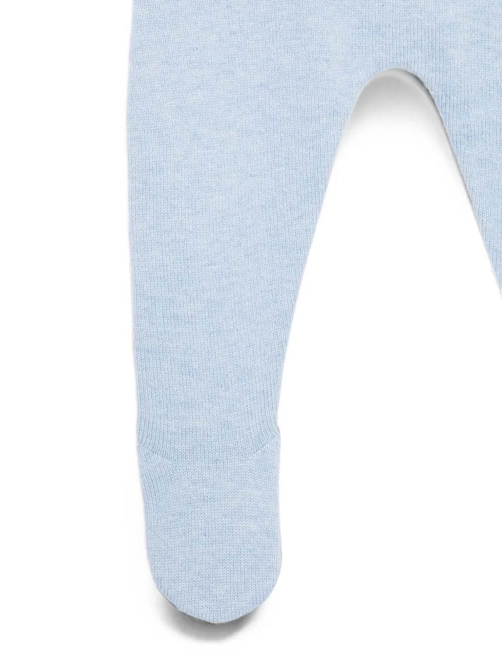 Petit Bateau Fijngebreide broek met voet Blauw