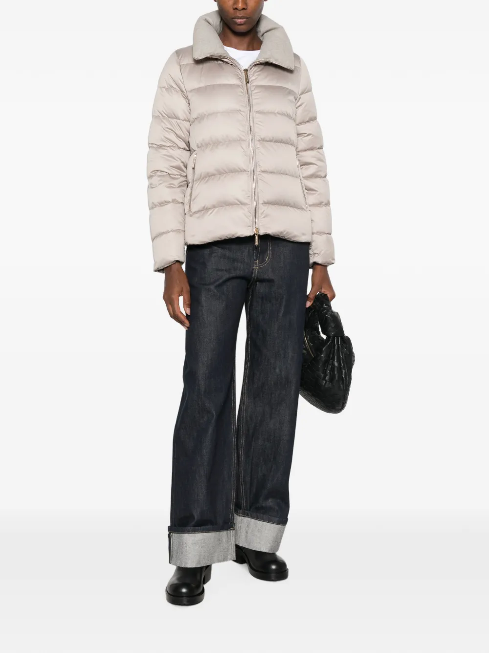 Moorer Argentea quilted jacket Grijs