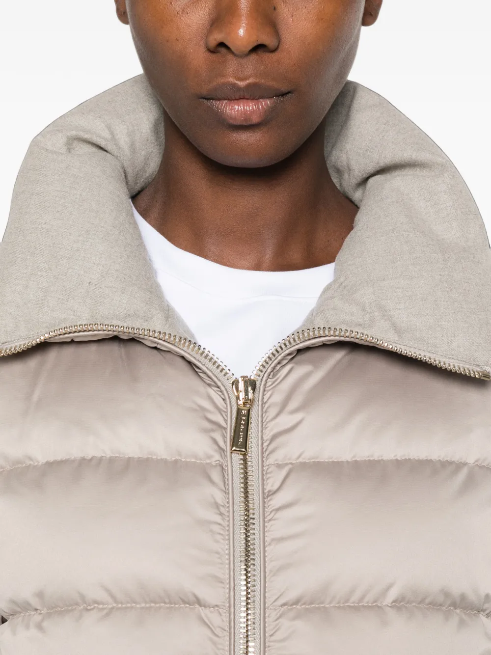 Moorer Argentea quilted jacket Grijs