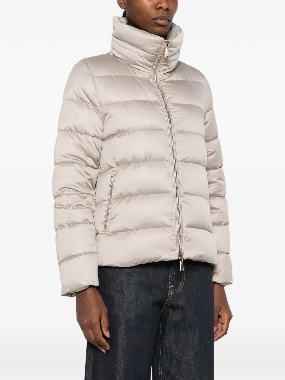 Moorer Argentea quilted jacket Grijs
