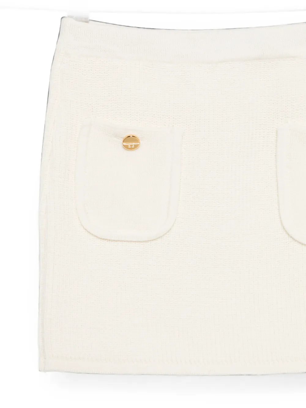 Elisabetta Franchi La Mia Bambina Rok met logoplakkaat Beige