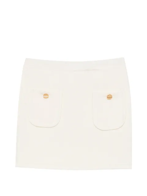 Elisabetta Franchi La Mia Bambina logo-plaque knitted skirt