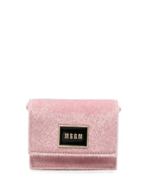 MSGM Kids logo-plaque chain-strap shoulder bag