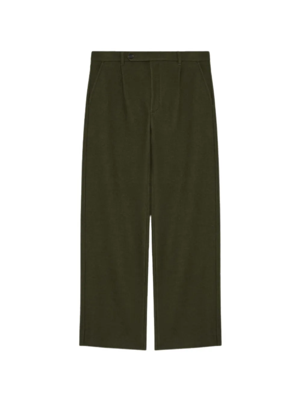 Jil Sander Plooibroek met wijde pijpen Groen