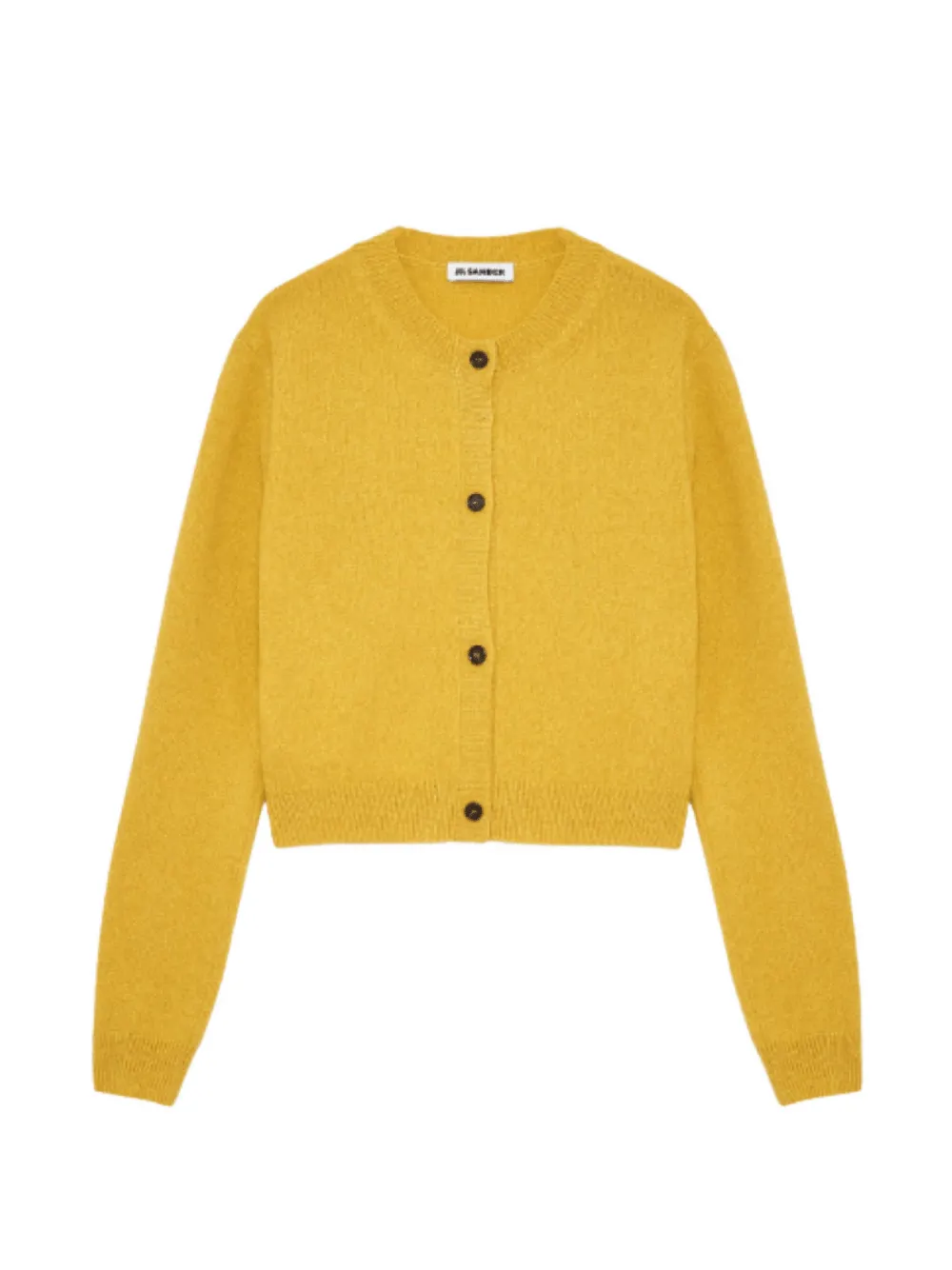 Jil Sander cashmere-blend crew-neck cardigan - Yellow