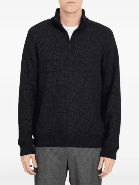 Vince half-zip waffle-knit sweater