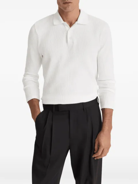 Vince waffle-knit polo sweater