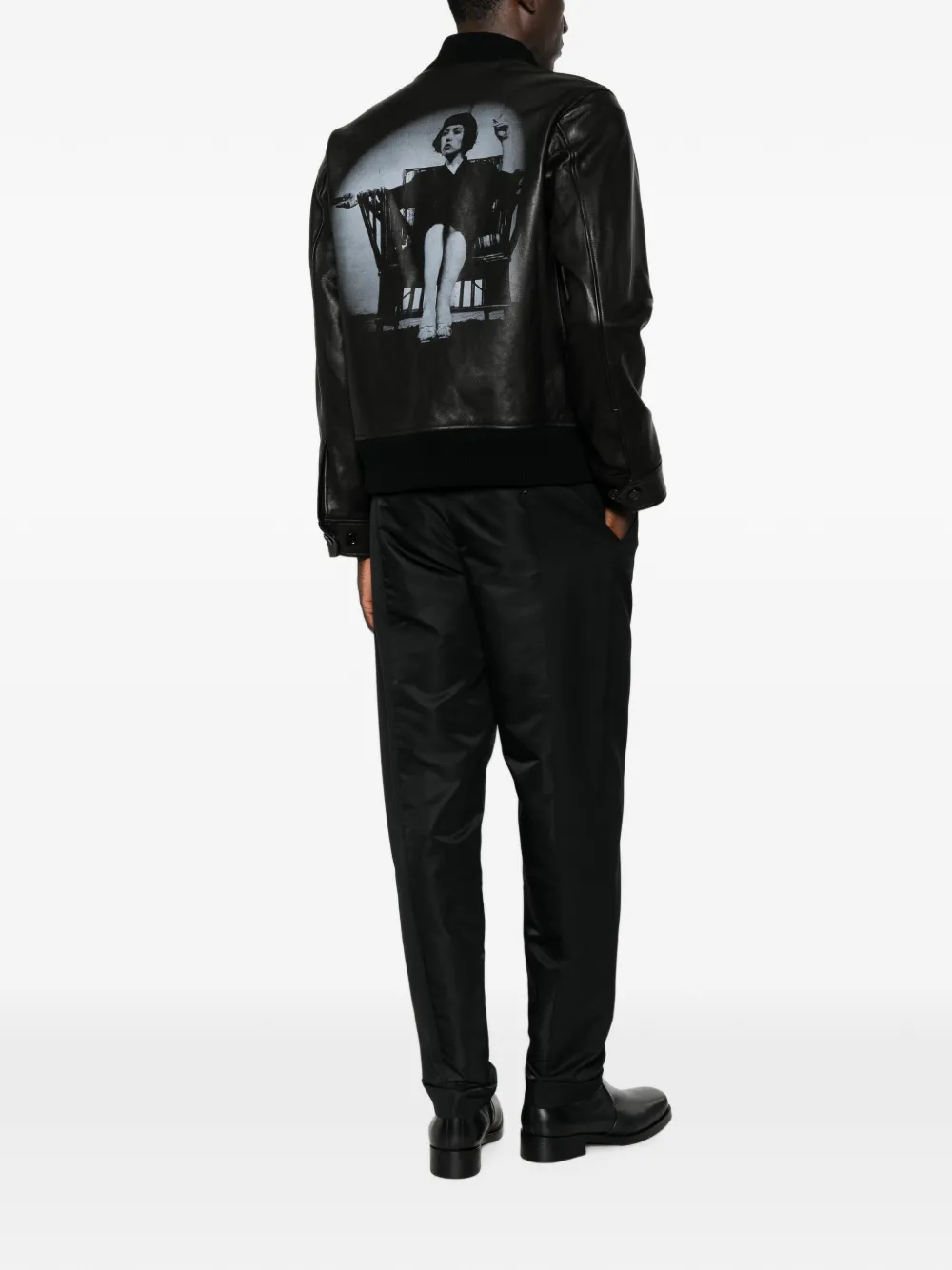 Undercover x Cindy Sherman leren jack met grafische print Zwart