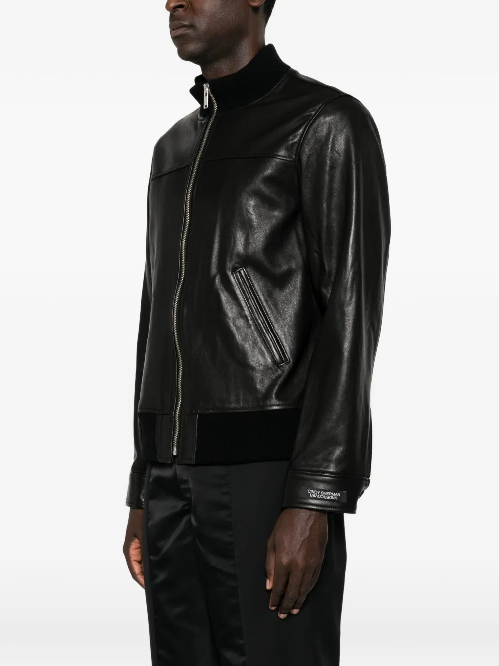 Undercover x Cindy Sherman leren jack met grafische print Zwart