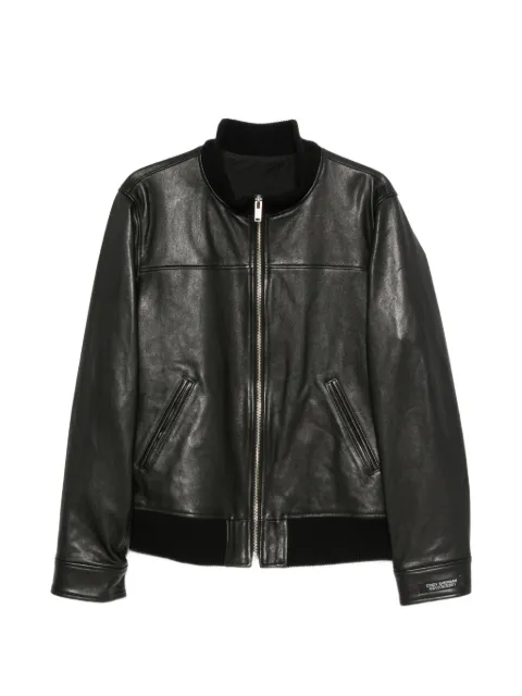 Undercover X Cindy Sherman graphic-print leather jacket