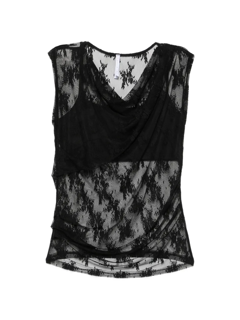 IMPERIAL Blusa drappeggiata - Nero
