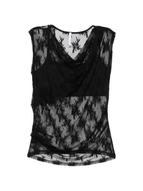 IMPERIAL draped lace blouse