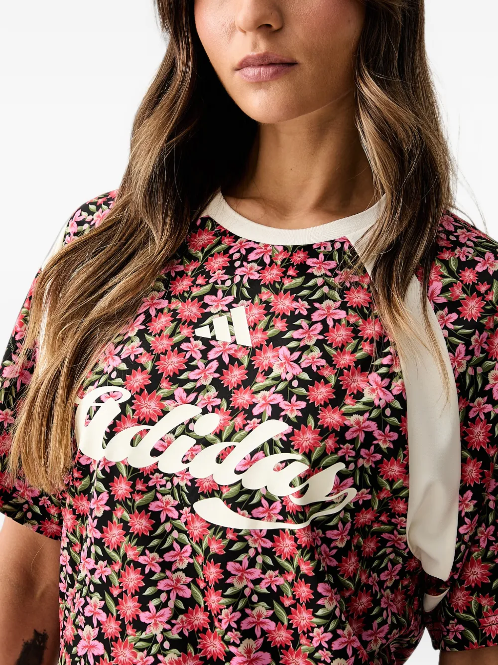 adidas x Farm Rio House Of Tiro floral-print raglan-sleeve T-shirt Zwart