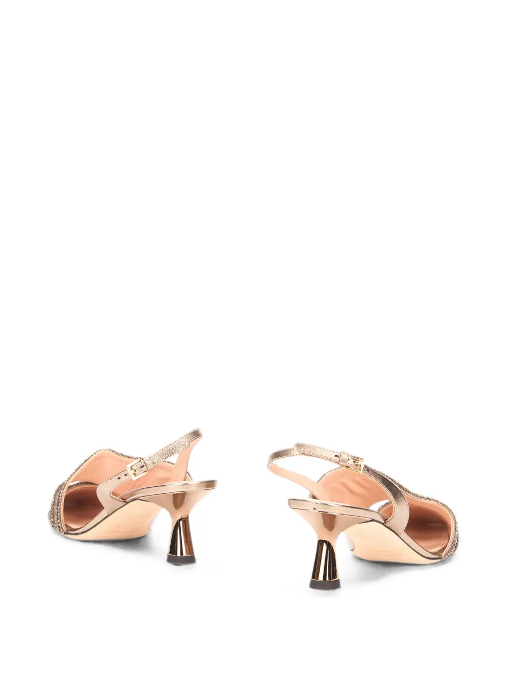 Alberta Ferretti Pumps verfraaid met pailletten en puntige neus Beige