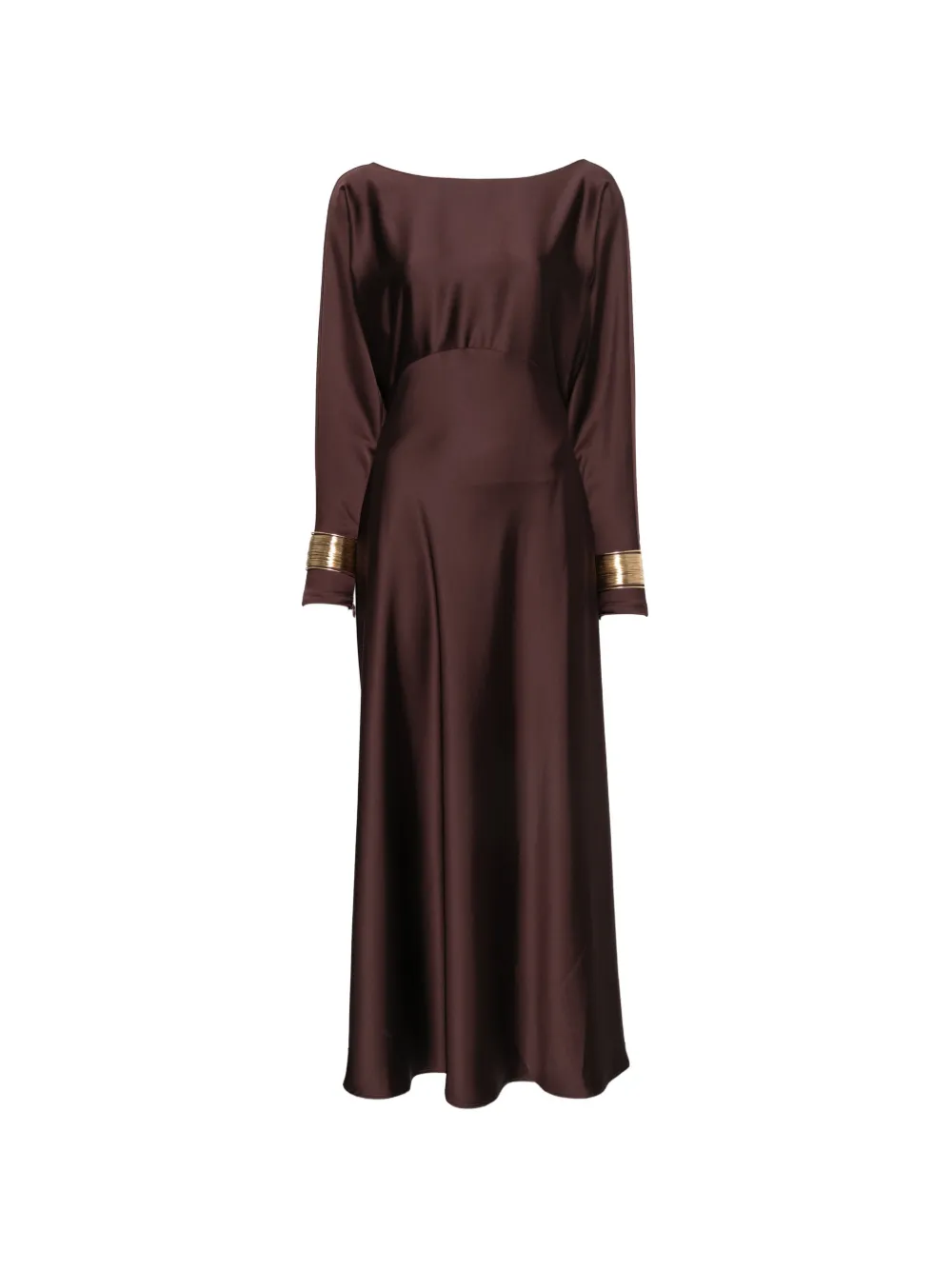 IMPERIAL V-back maxi dress - Braun