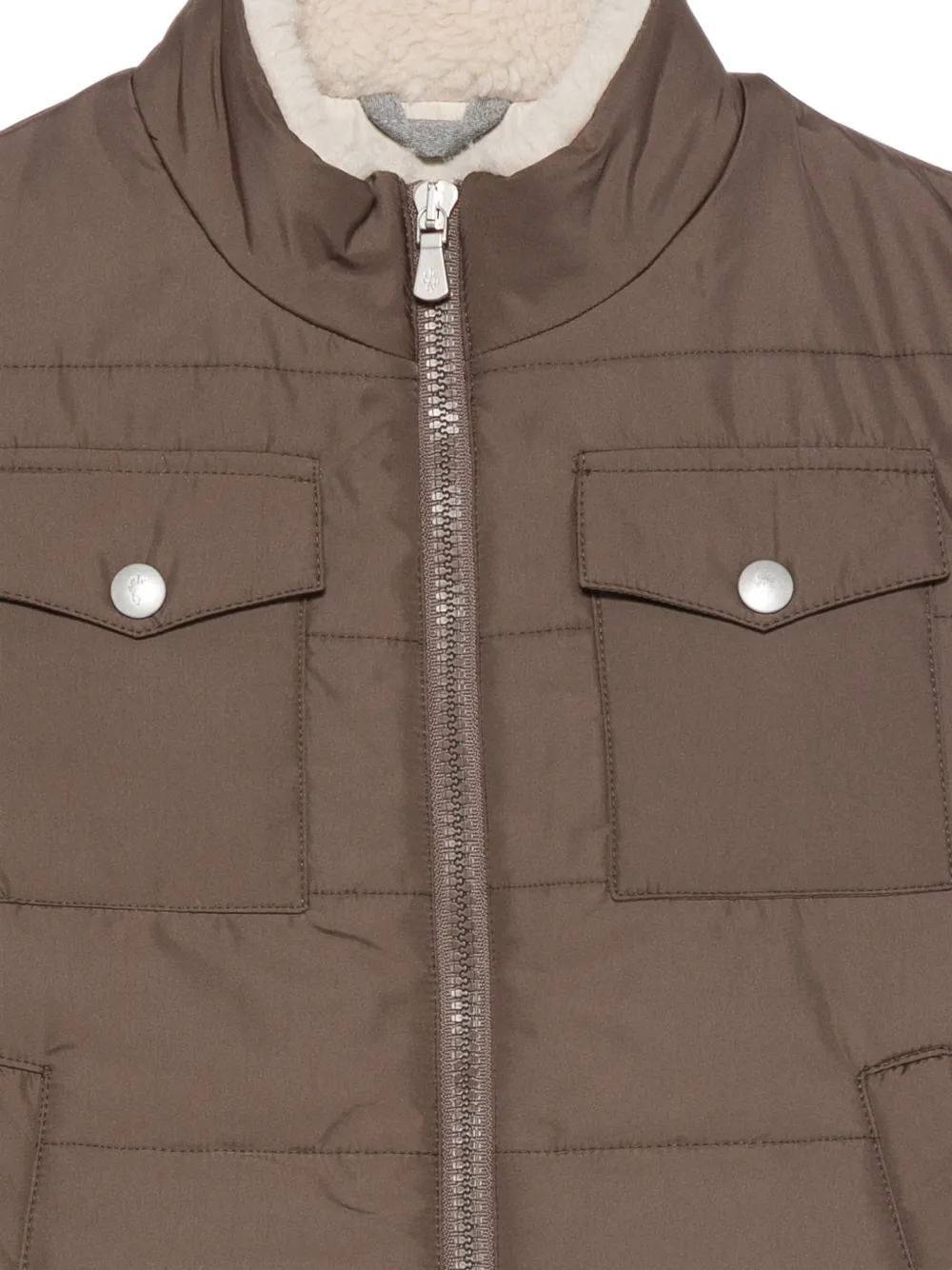 Eleventy Kids quilted gilet Bruin