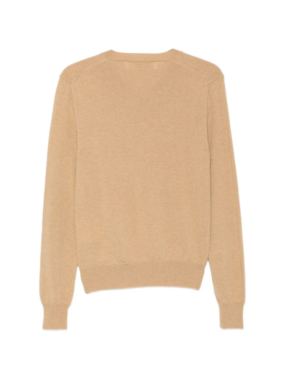 Comme Des Garçons Play Trui met V-hals en hart-patch Beige