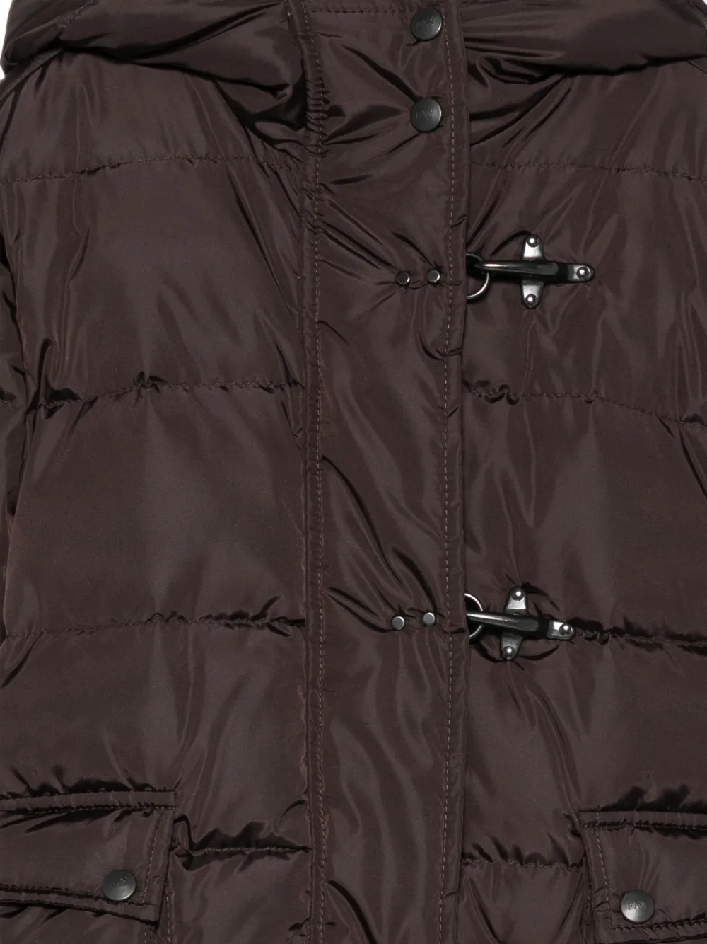 Fay Kids Jack met capuchon en houtje-touwtje sluiting Bruin