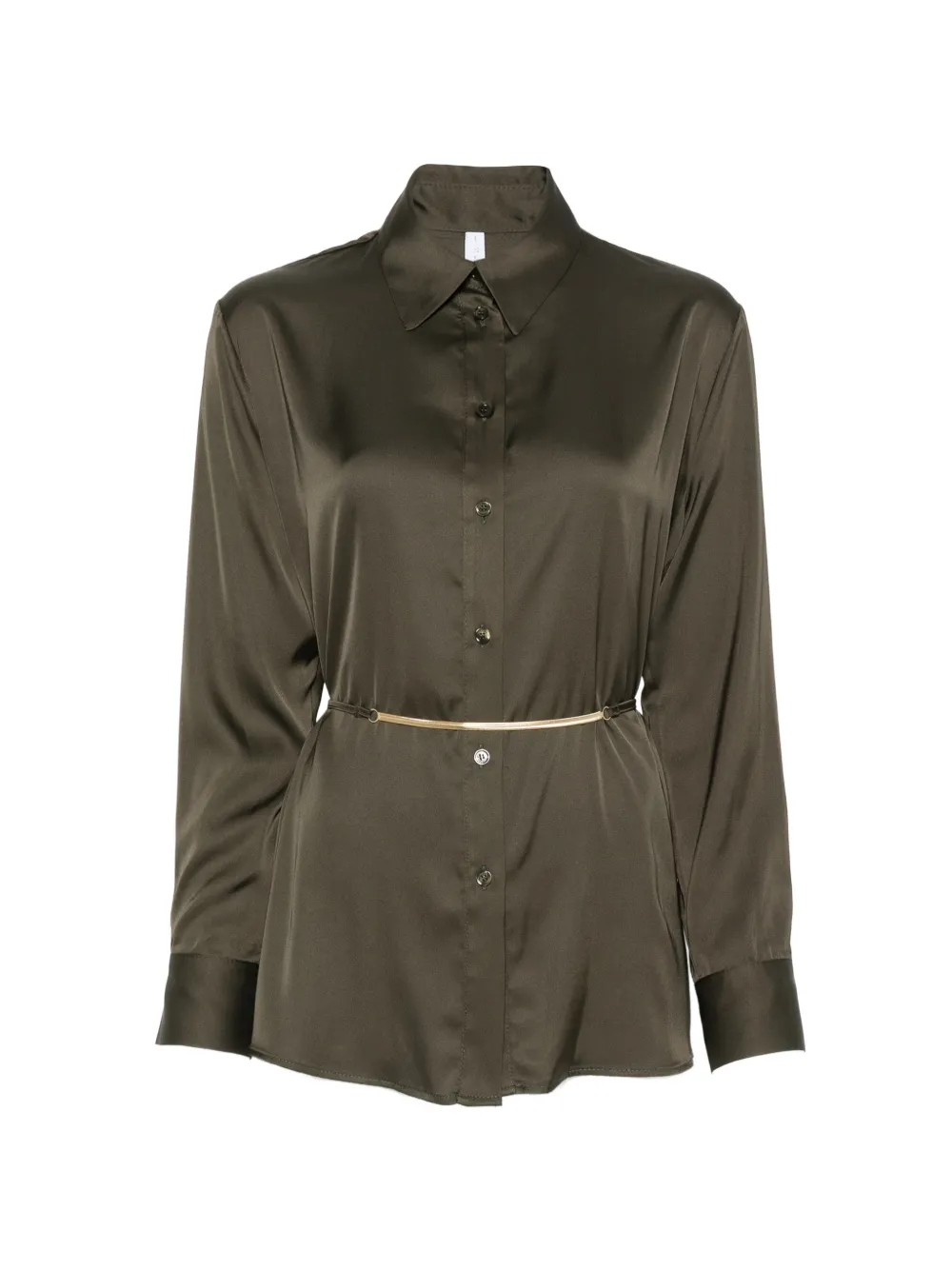 IMPERIAL belted satin-finish shirt
