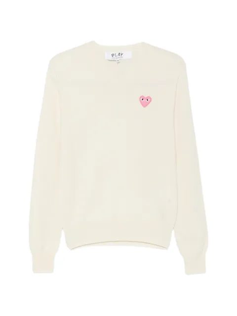 Comme Des Garçons Play Play Heart-patch V-neck sweater
