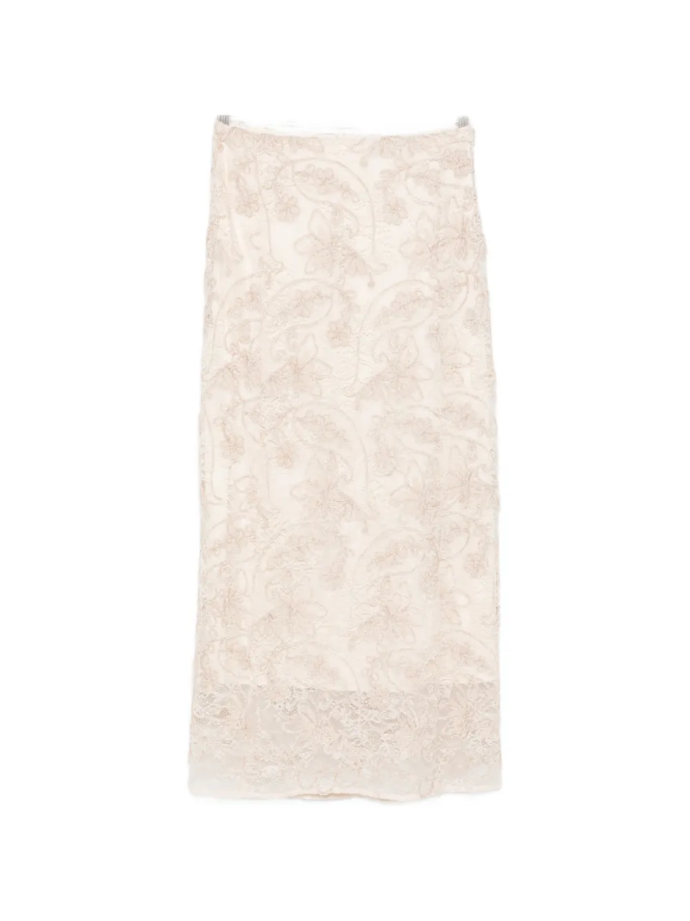 IMPERIAL floral-lace pencil maxi skirt - Toni neutri