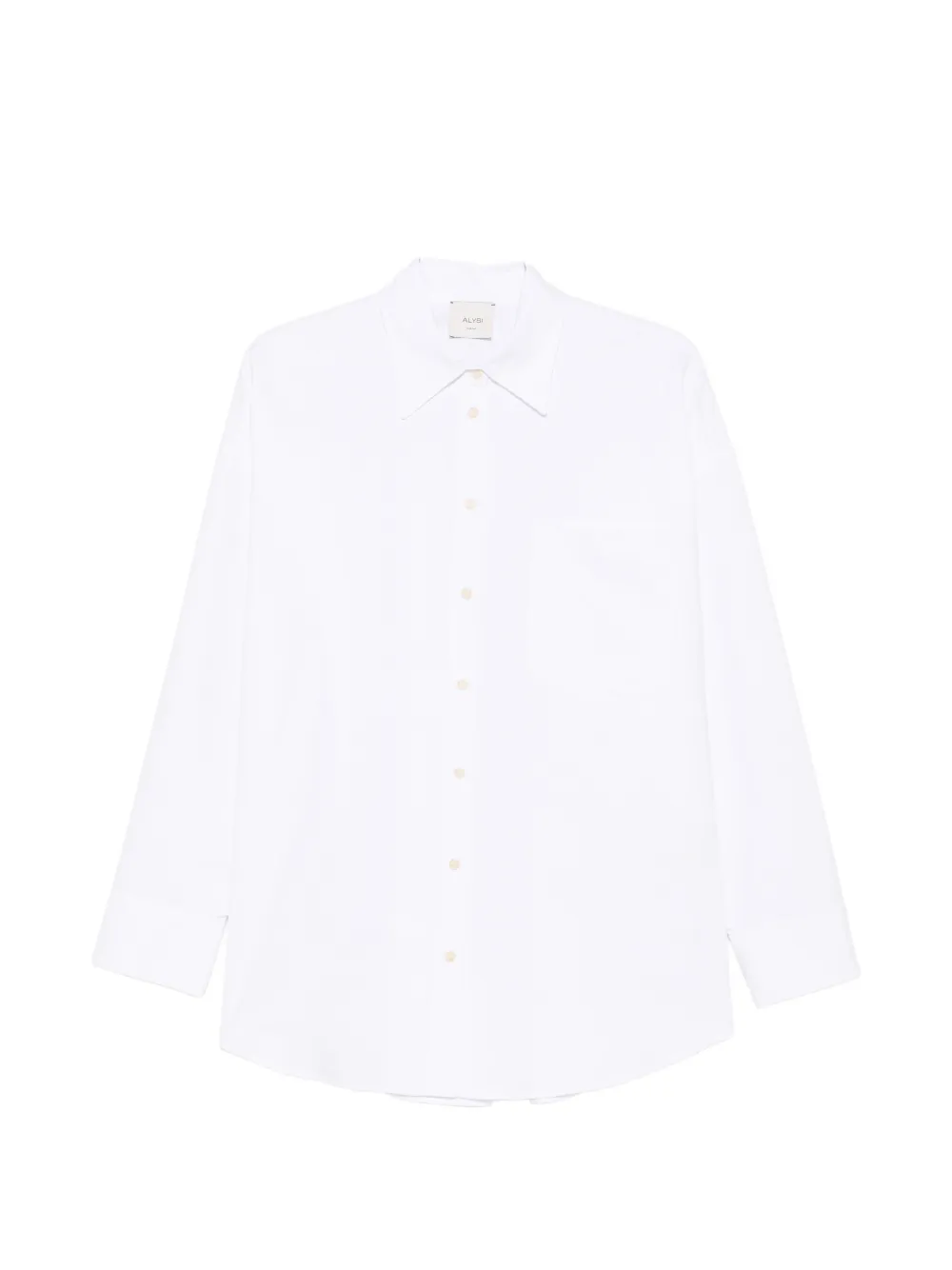 Alysi chest-pocket button-up shirt - Weiß