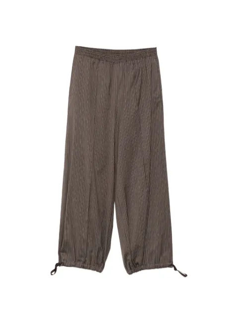 Alysi pinstripe-print drawstring-hem trousers
