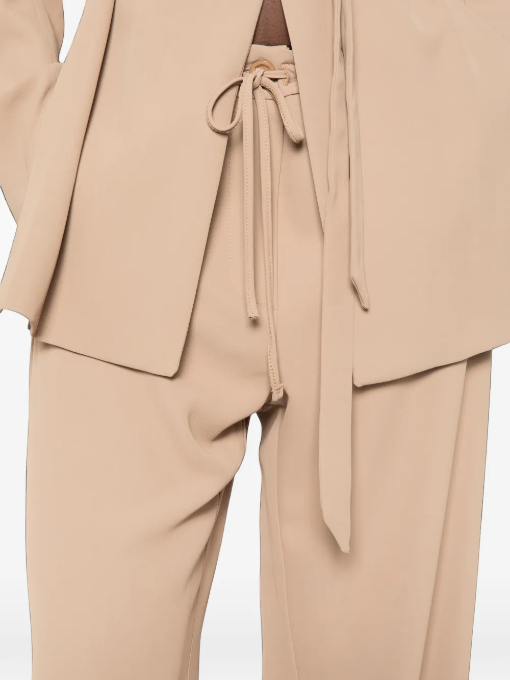 IMPERIAL Broek met wijde pijpen Beige