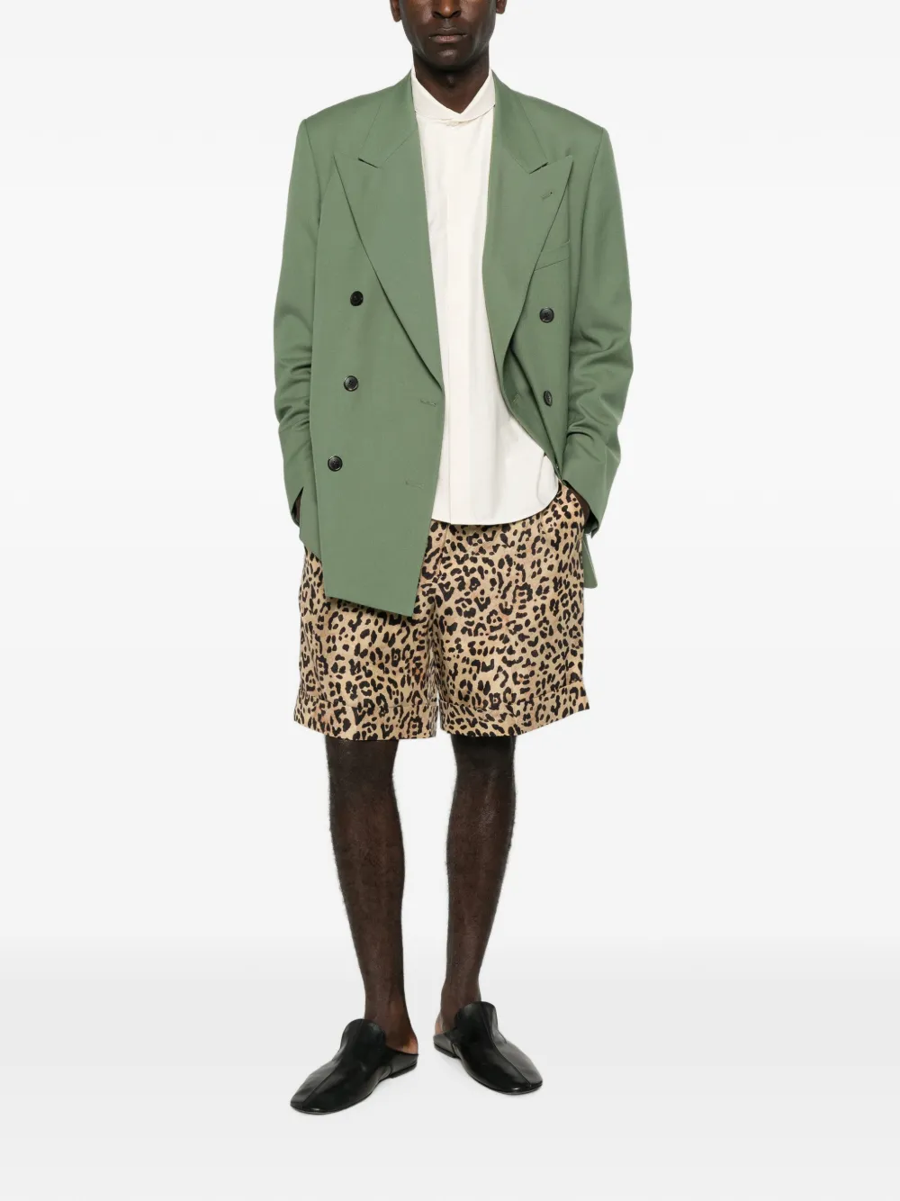 Valentino Garavani Shorts met luipaardprint Beige