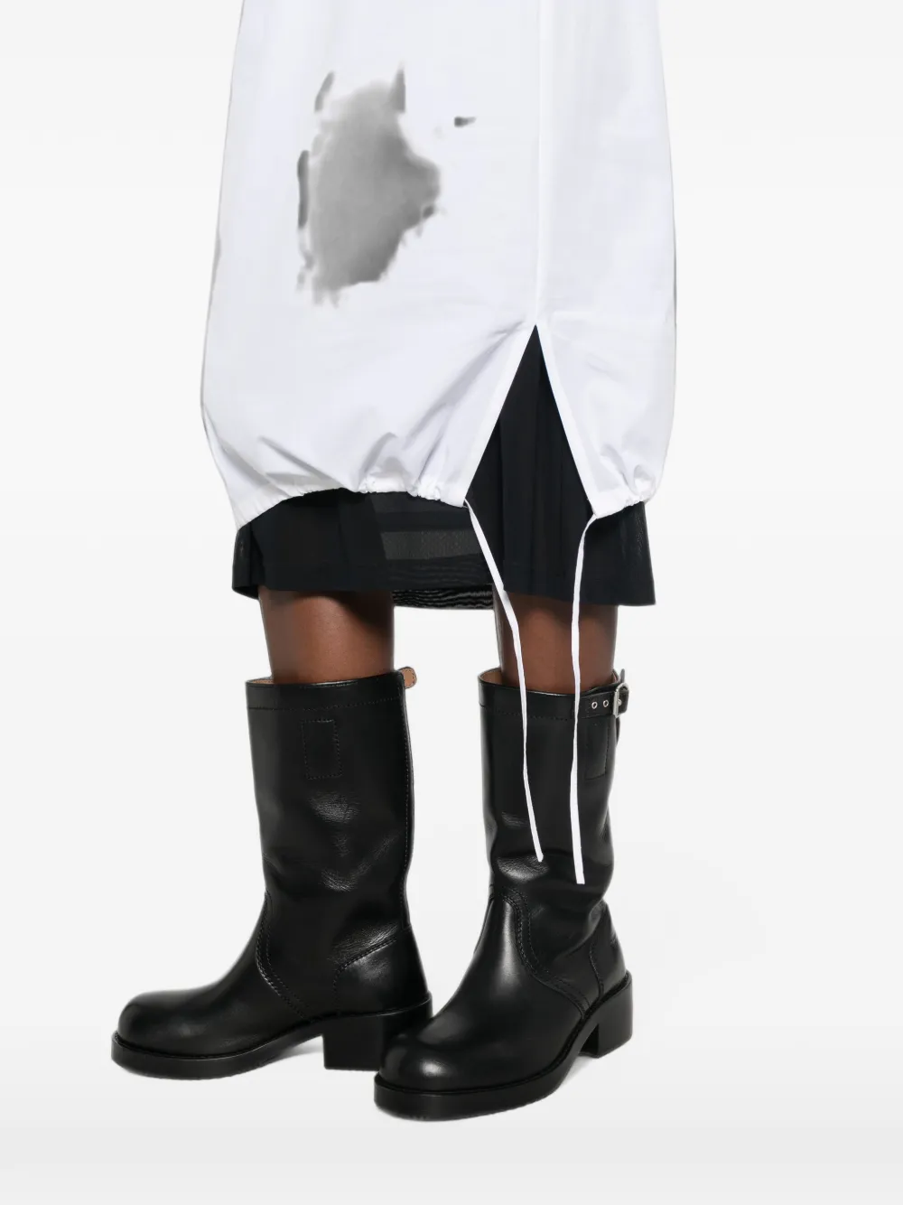 Prada drawstring-fastening skirt Wit