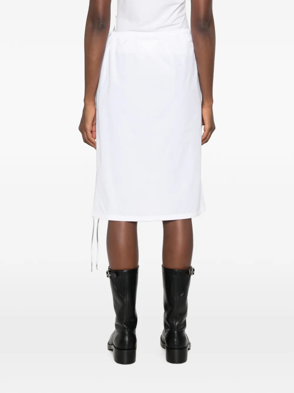 Prada drawstring-fastening skirt Wit