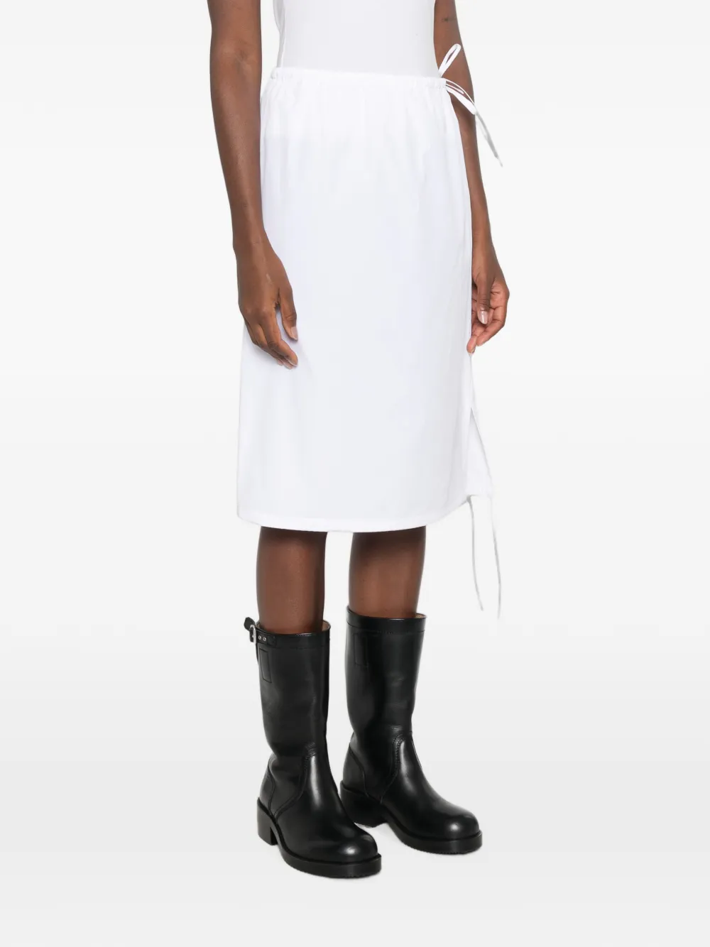Prada drawstring-fastening skirt Wit