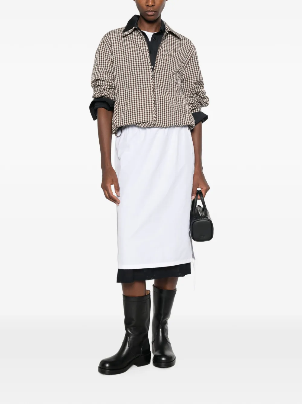 Prada drawstring-fastening skirt Wit