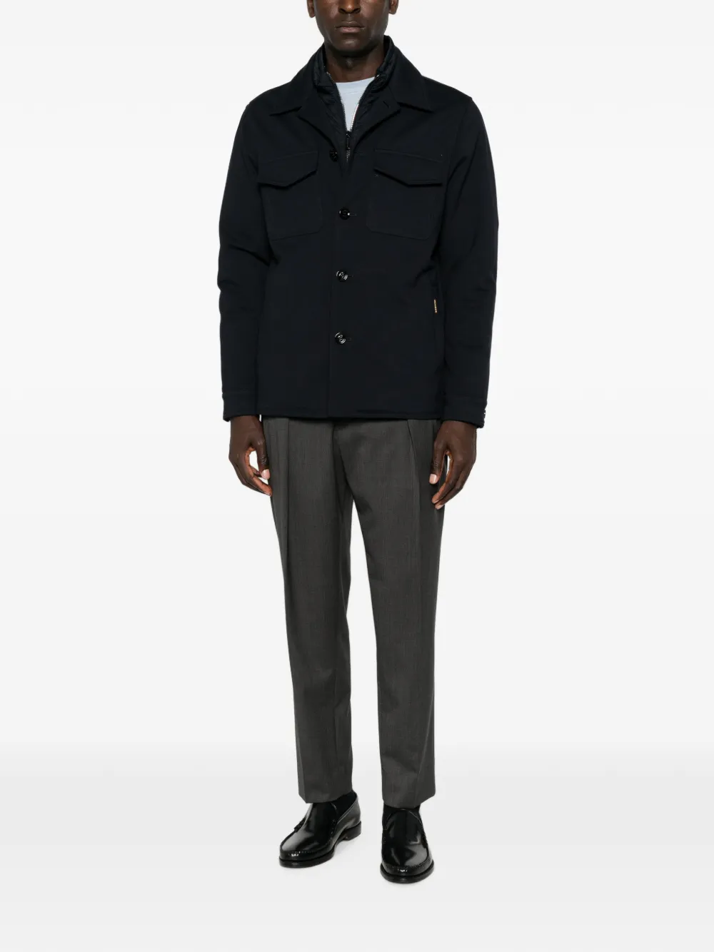 Moorer Torquato jack met knopen Blauw