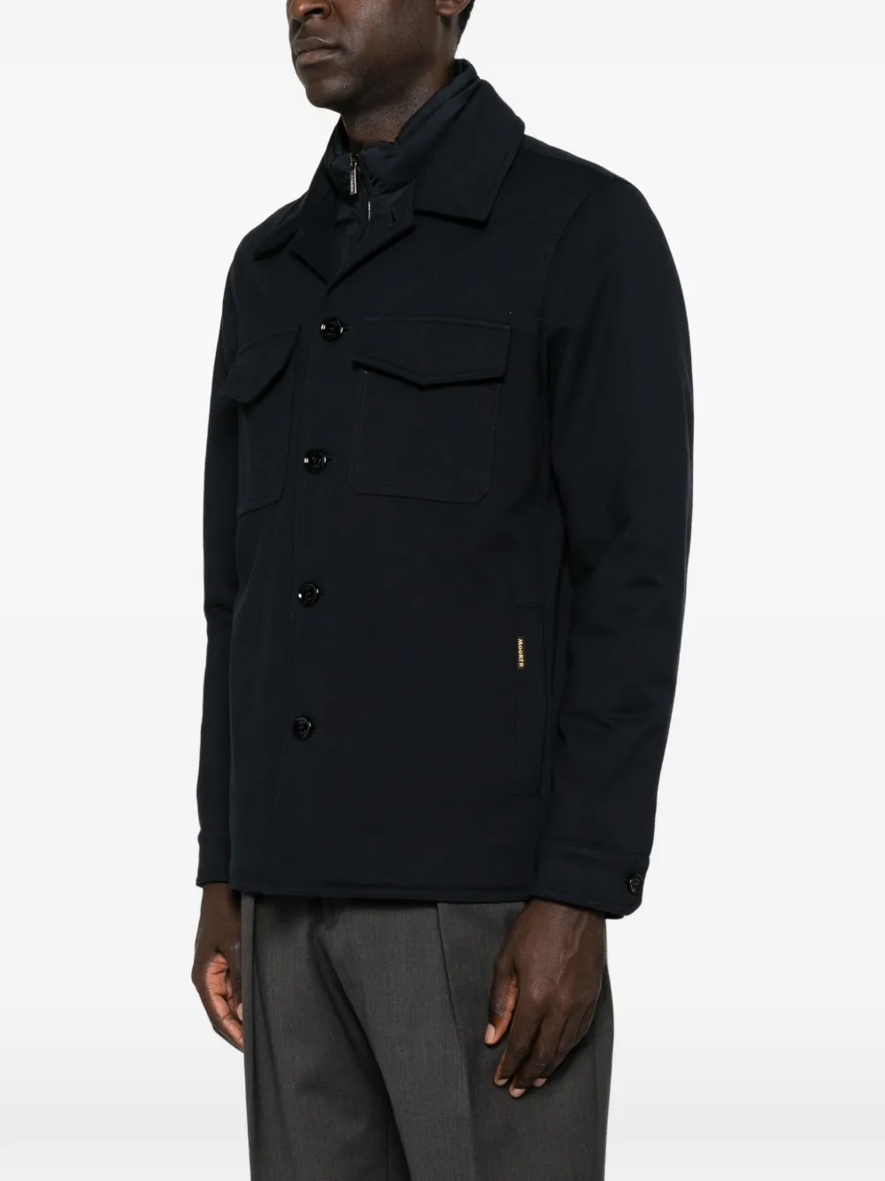 Moorer Torquato jack met knopen Blauw