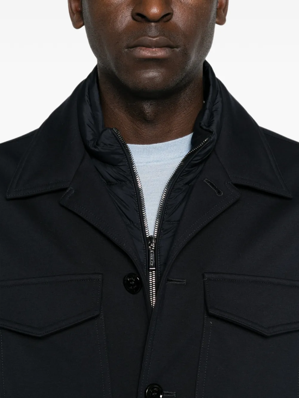 Moorer Torquato jack met knopen Blauw