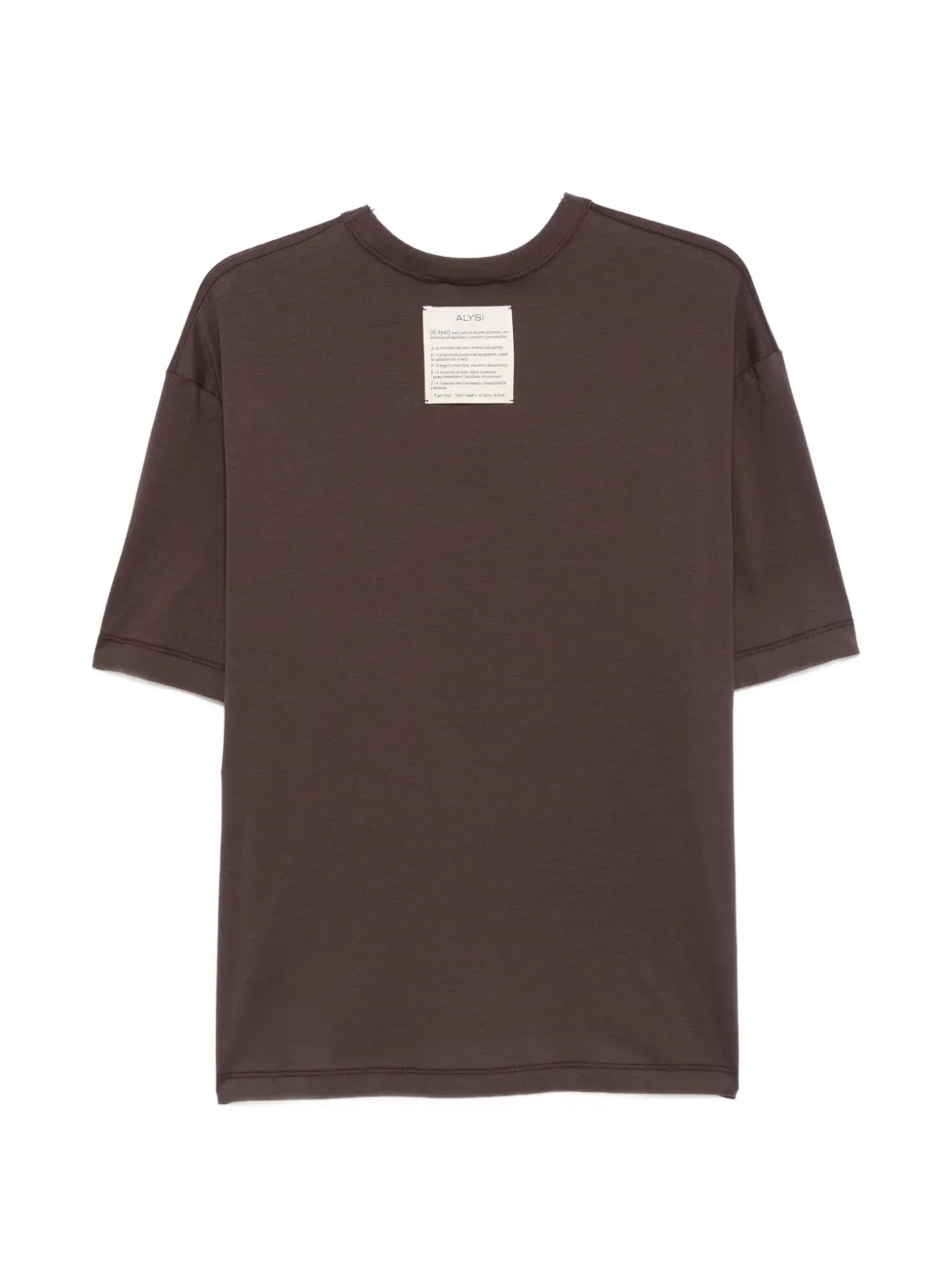 Alysi T-shirt met logopatch Bruin